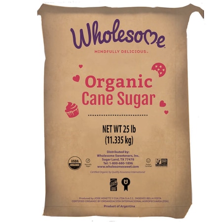 Wholesome Sweetener Wholesome Sweeteners Organic Cane Sugar 25lbs 45065